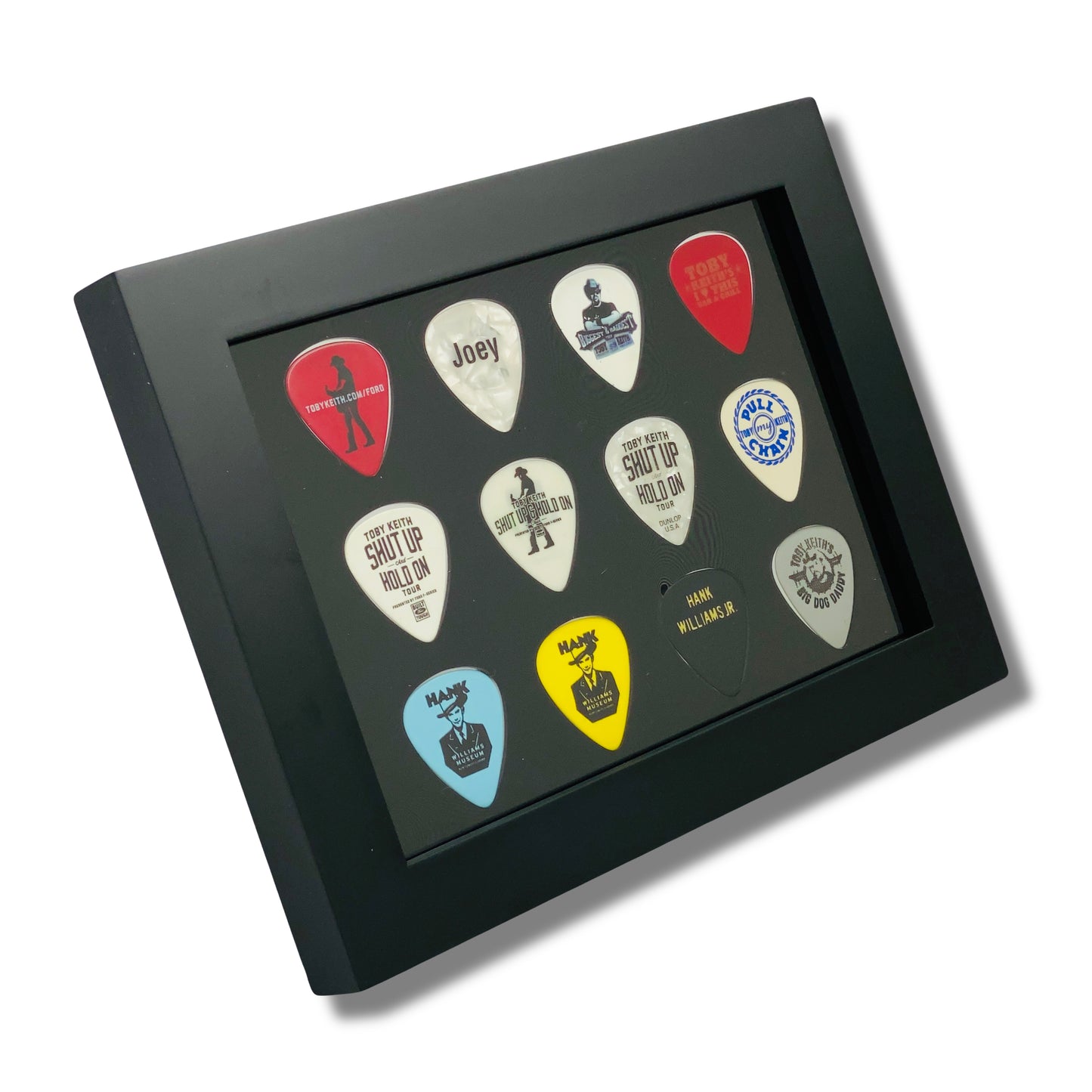 5" x 7" BLACK Horizontal - Holds 12 Standard Guitar Picks