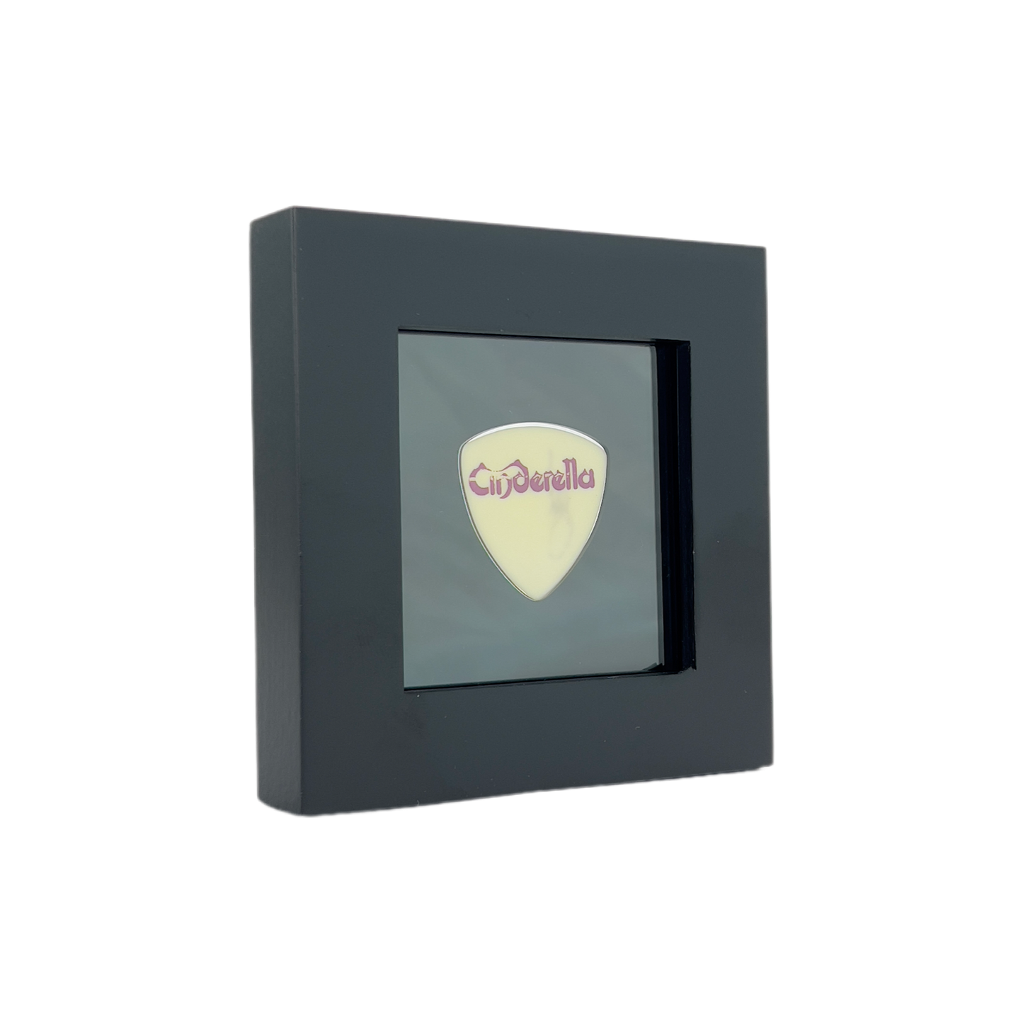 3" x 3" #346 ROUNDED BASS Guitar Pick Display Frame - BLACK