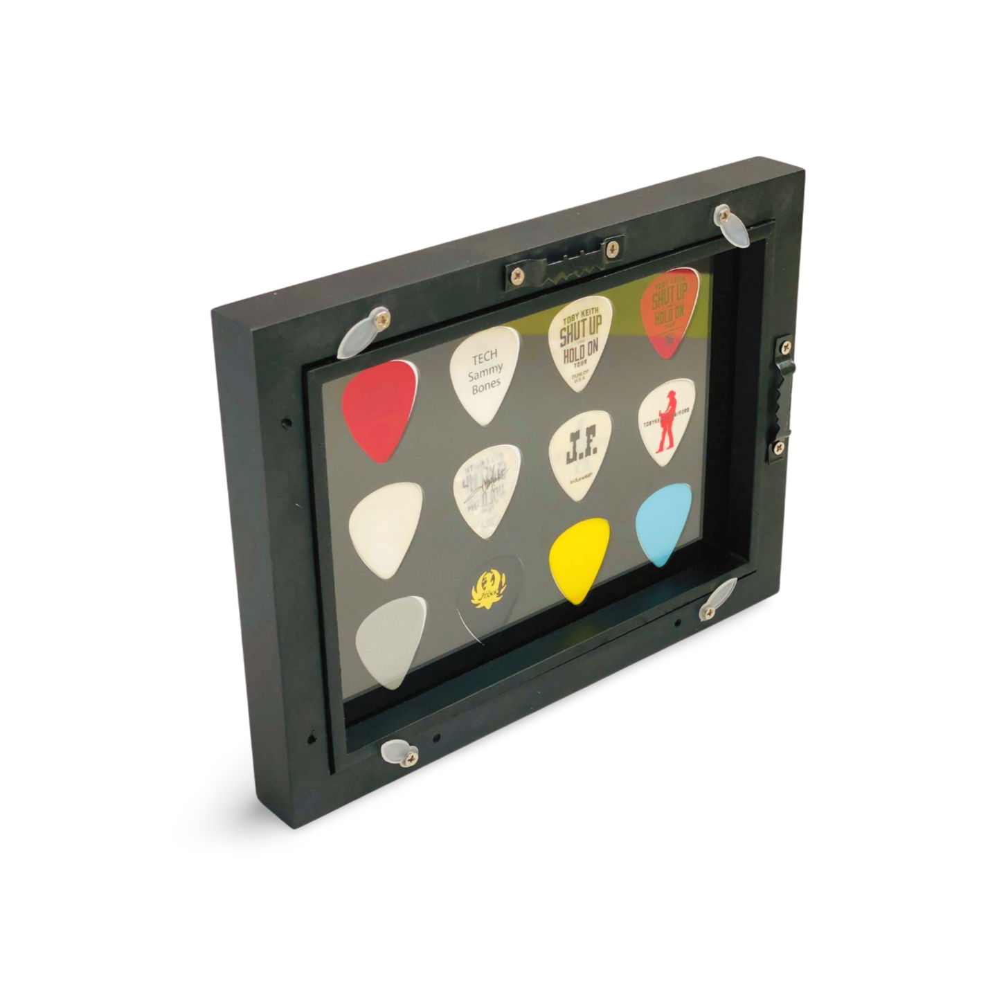 5" x 7" BLACK Horizontal - Holds 12 Standard Guitar Picks