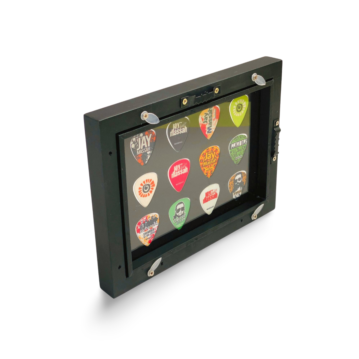 5" x 7" BLACK Horizontal - Holds 12 Standard Guitar Picks