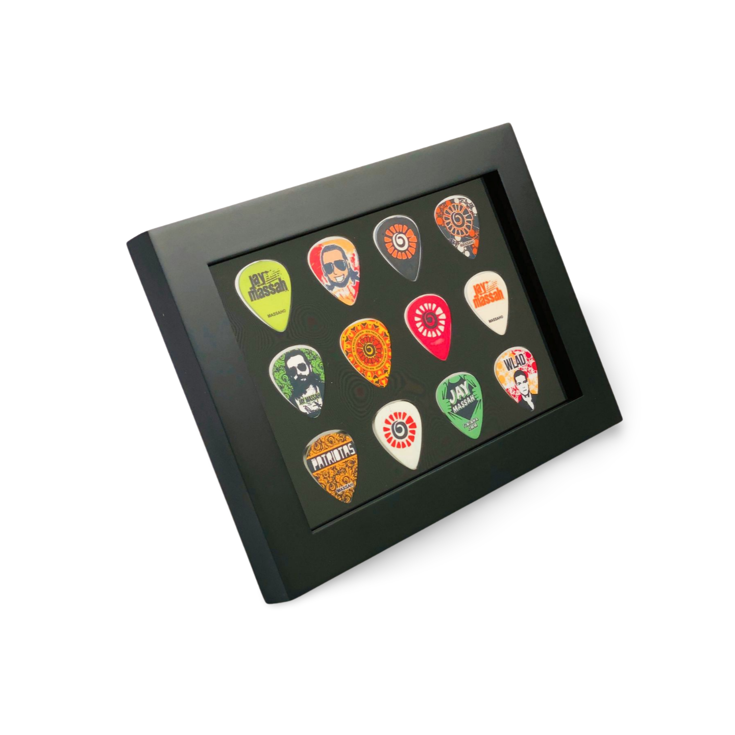 5" x 7" BLACK Horizontal - Holds 12 Standard Guitar Picks