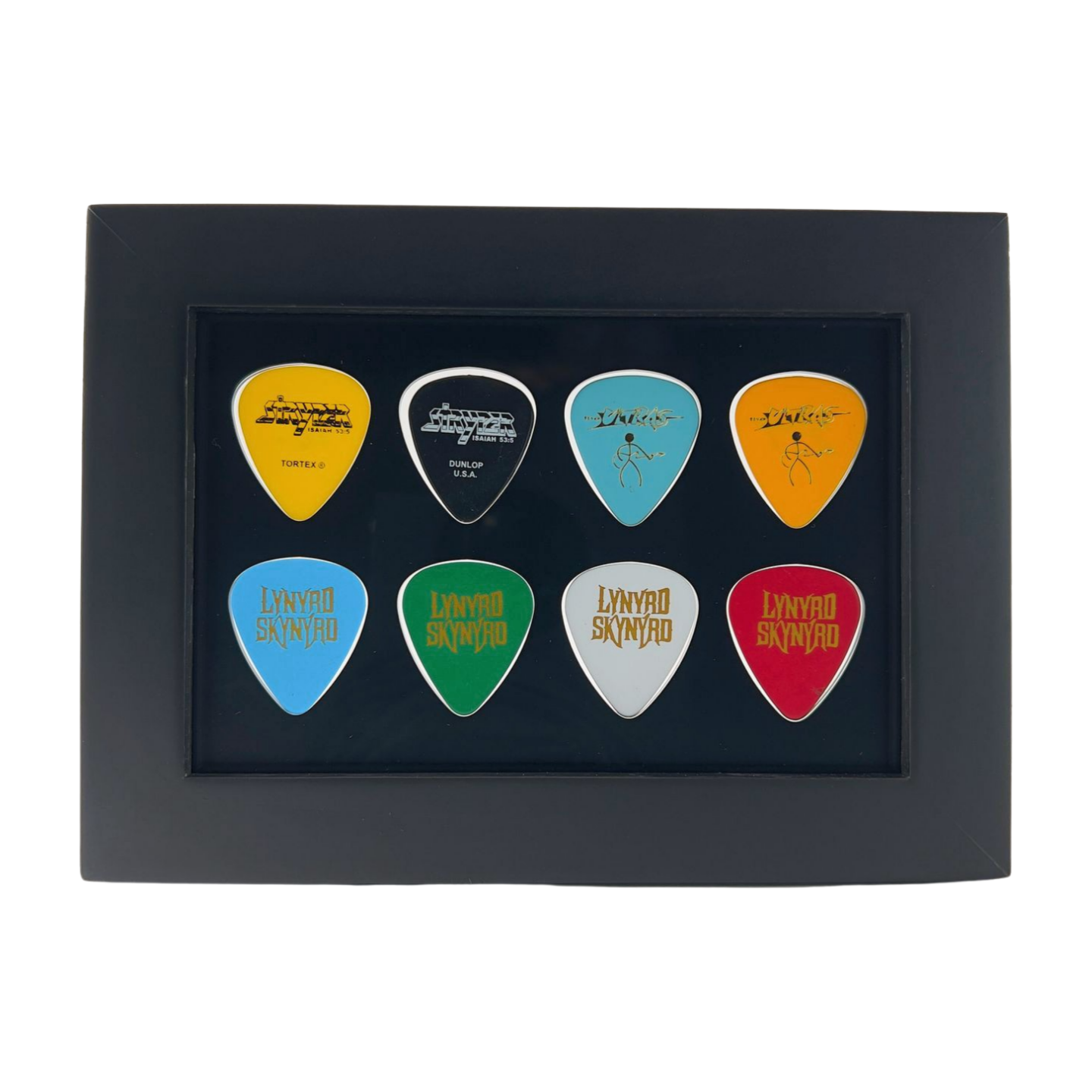 4" x 6" BLACK Guitar Pick Display - Horizontal - Holds 8 Picks