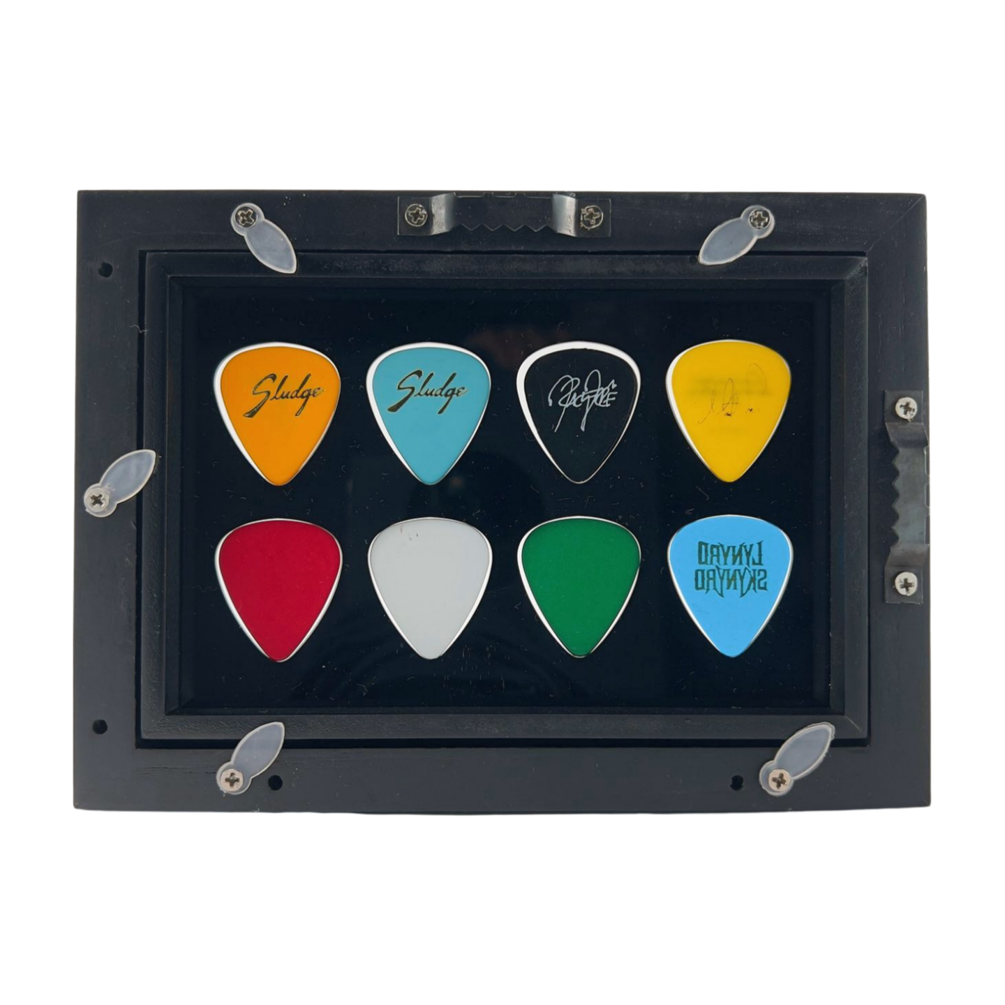 4" x 6" BLACK Guitar Pick Display - Horizontal - Holds 8 Picks