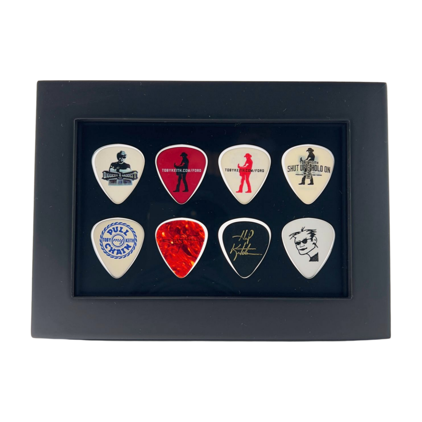 4" x 6" BLACK Guitar Pick Display - Horizontal - Holds 8 Picks