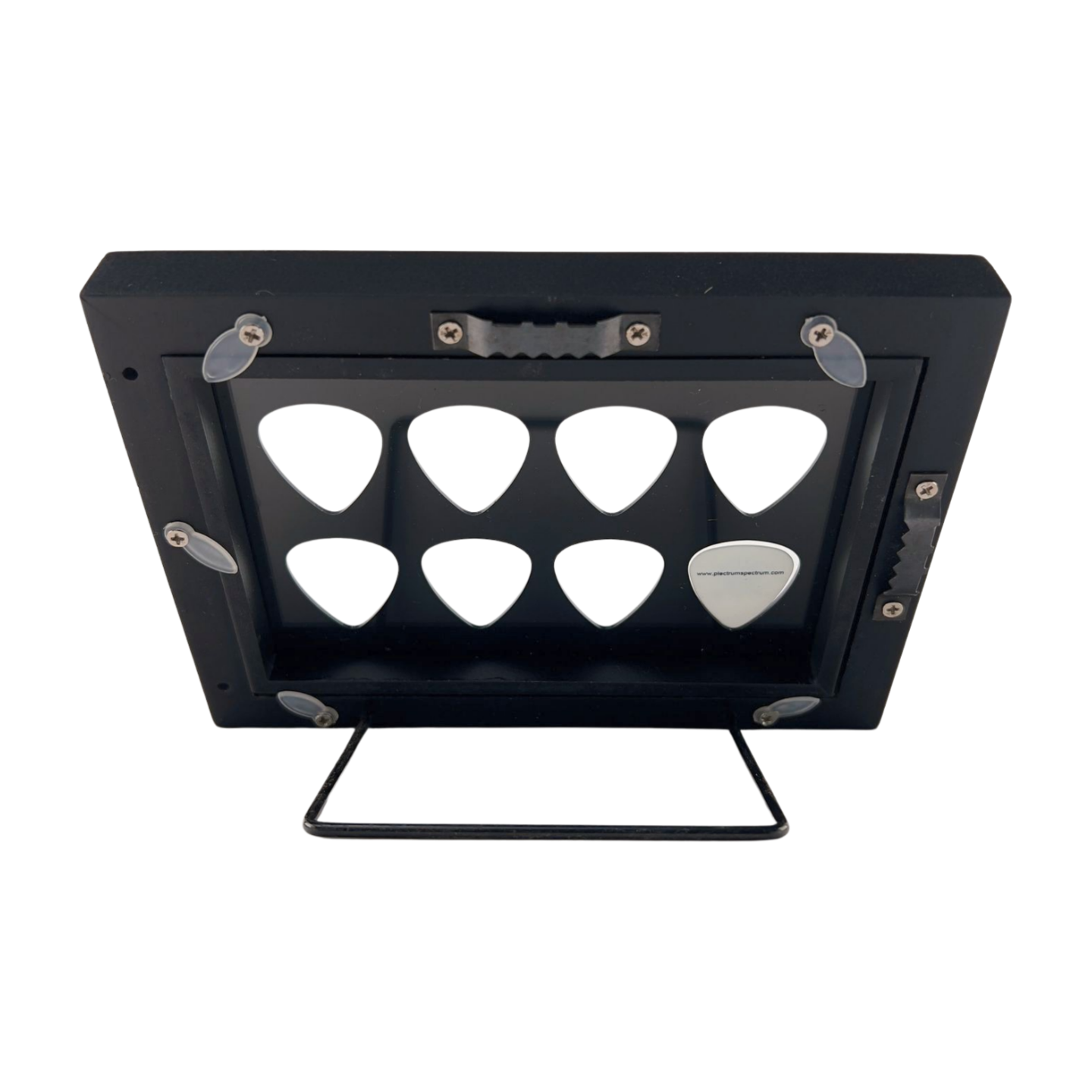 4" x 6" BLACK Guitar Pick Display - Horizontal - Holds 8 Picks