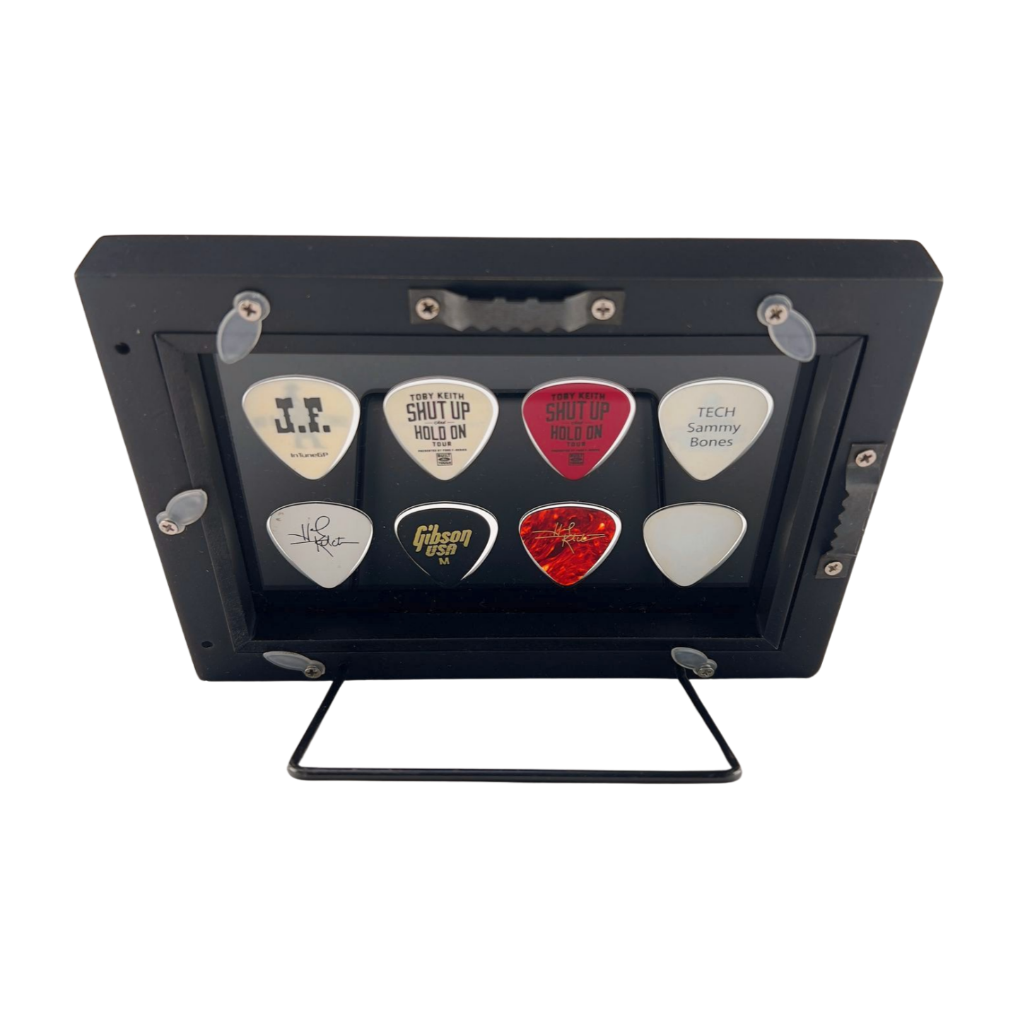 4" x 6" BLACK Guitar Pick Display - Horizontal - Holds 8 Picks