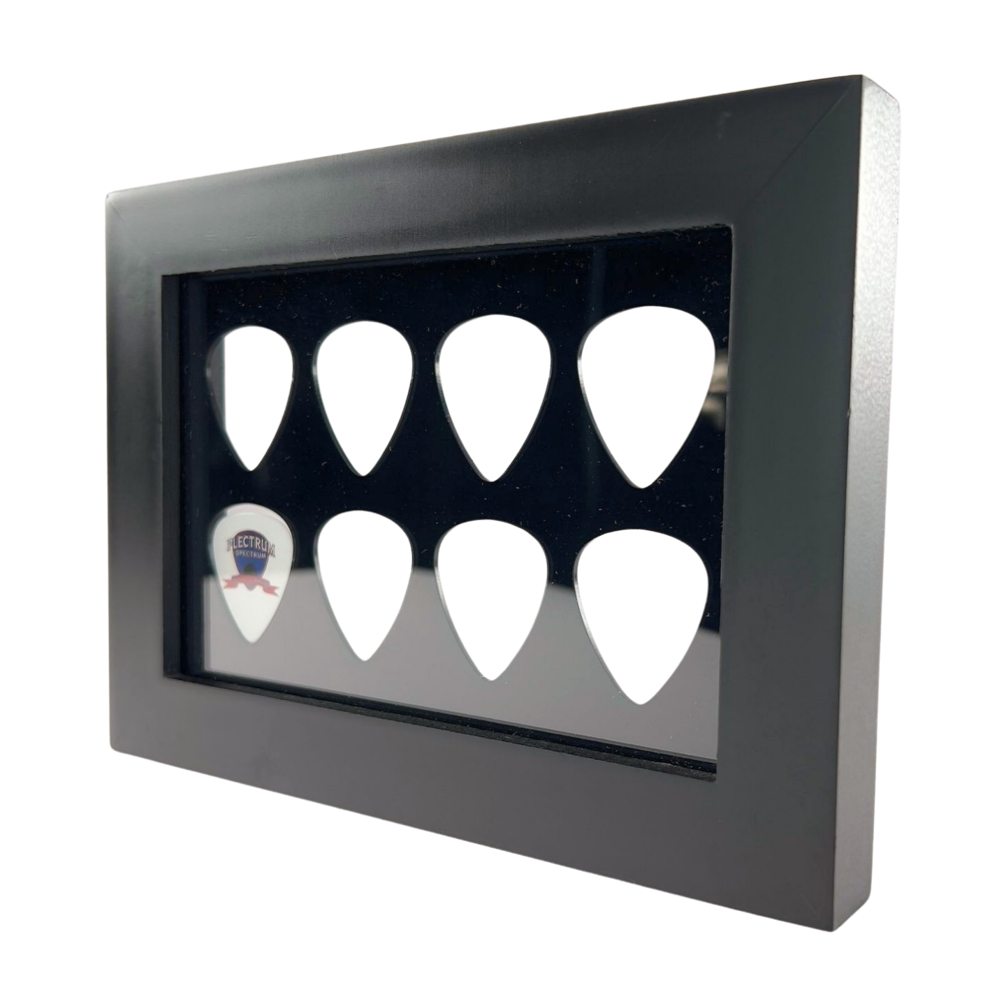 4" x 6" BLACK Guitar Pick Display - Horizontal - Holds 8 Picks