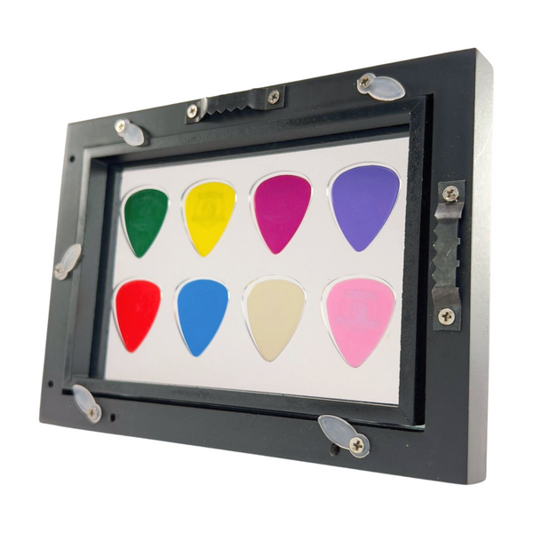 4" x 6" CLEAR Guitar Pick Display Horizontal Holds 8 Picks