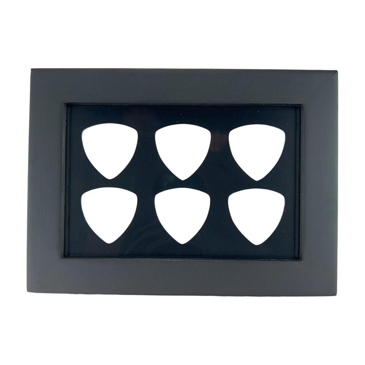 4" x 6" BLACK Horizontal - Holds 6 BASS Guitar Picks