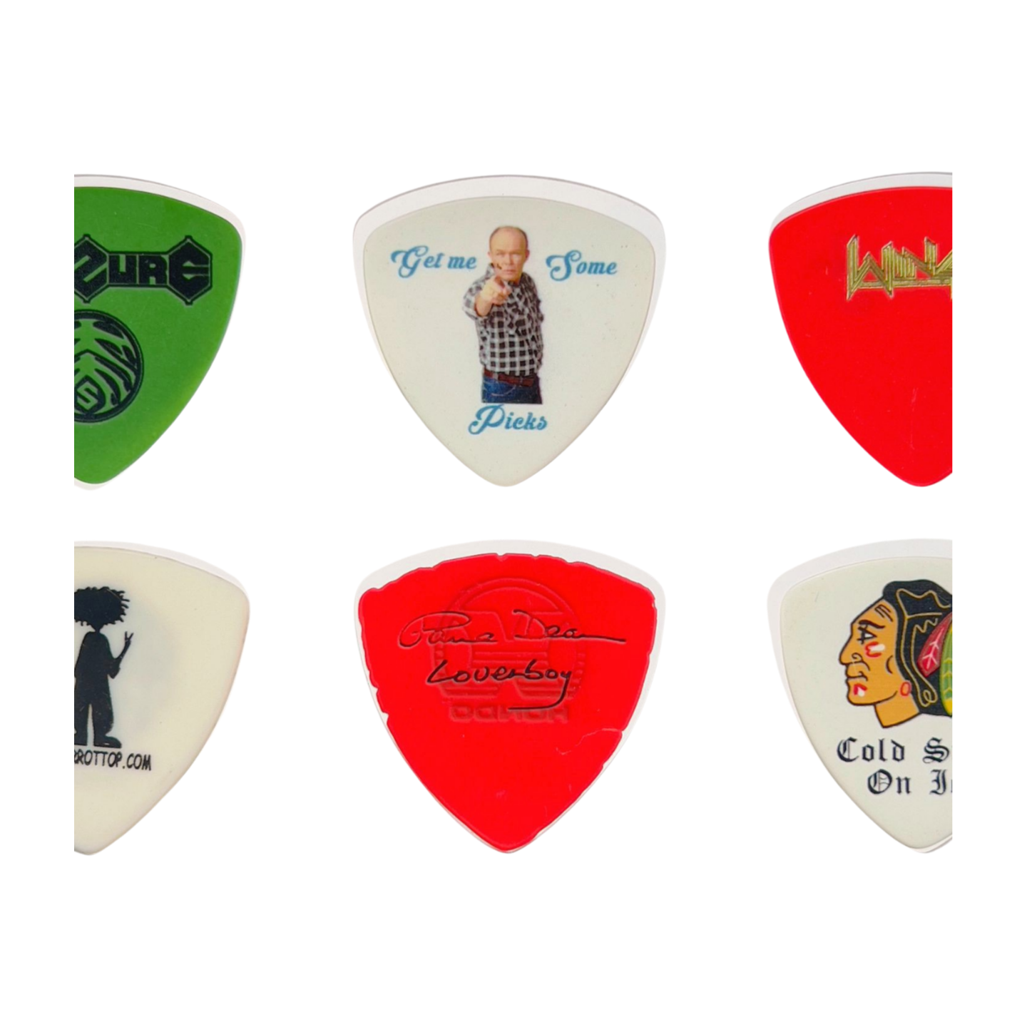 4" x 6" CLEAR Horizontal - Holds 6 BASS Guitar Picks