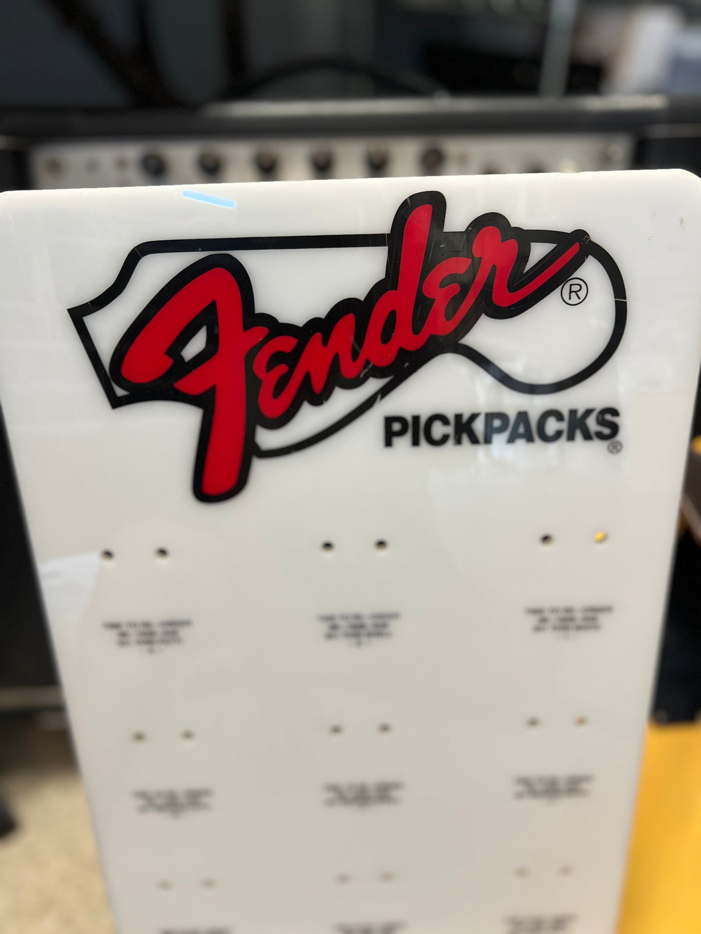 Fender Pickpacks Store Display, 1990's
