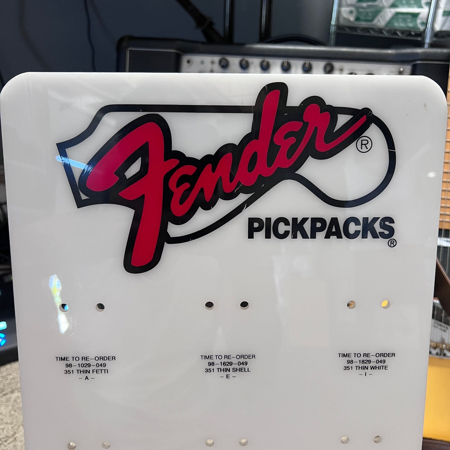 Fender Pickpacks Store Display, 1990's