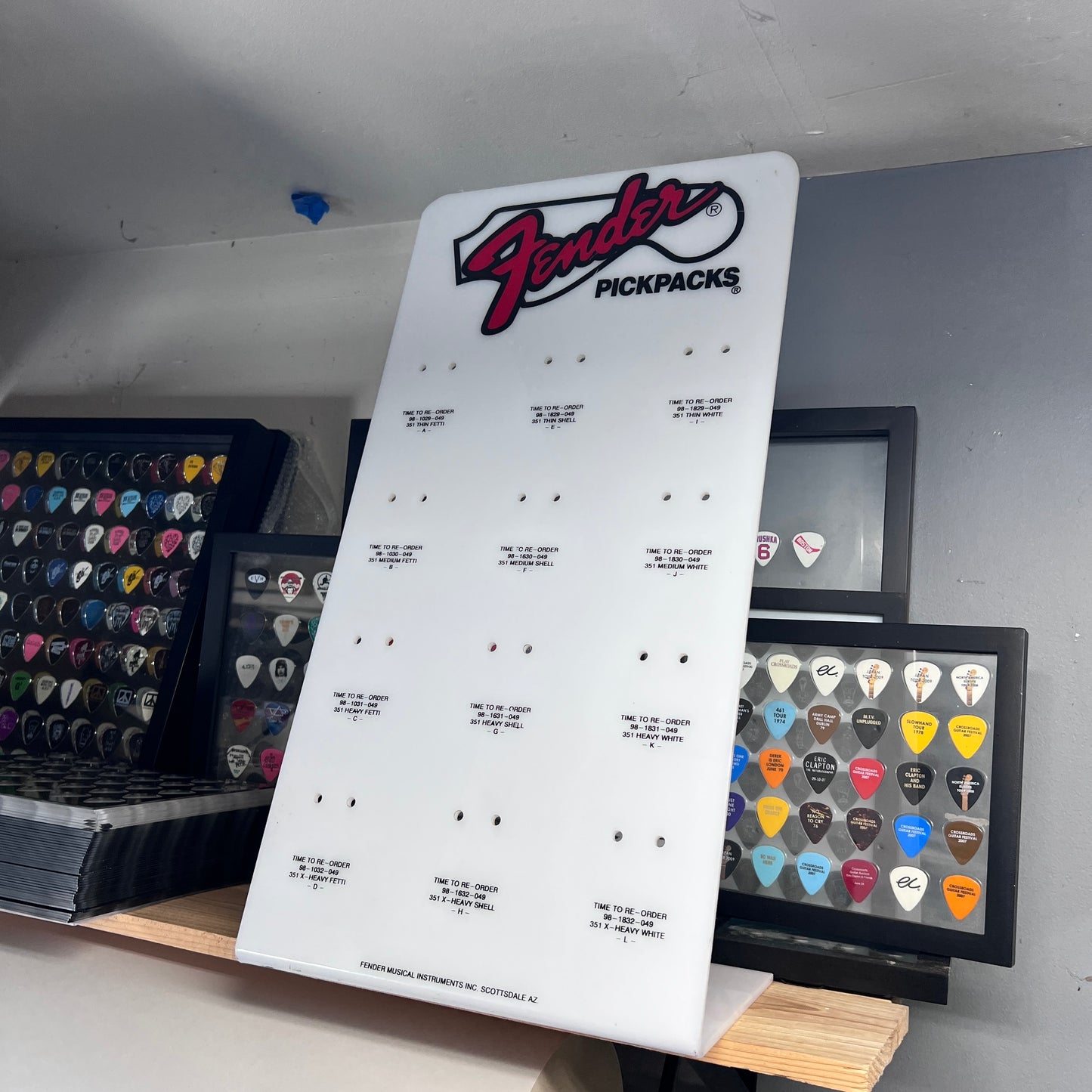 Fender Pickpacks Store Display, 1990's