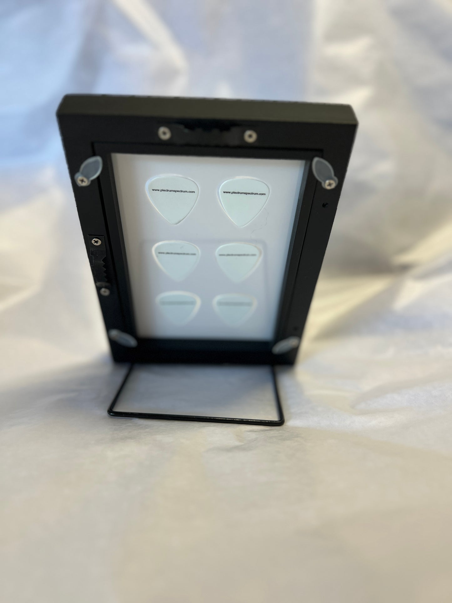 BLOWOUT $12.50 EACH - 4" x 6" WHITE Guitar Pick Display BLOWOUT - $12.50 EACH
