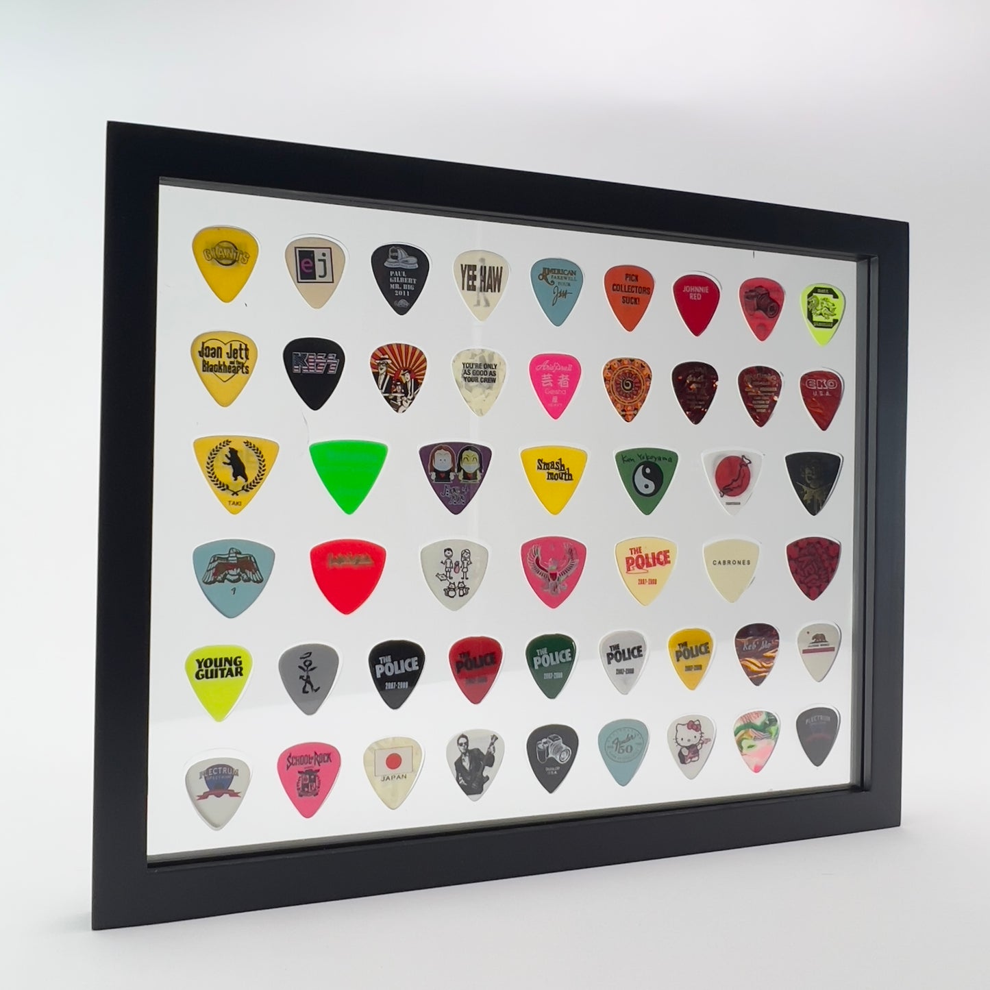 11" x 14" Combination Guitar Pick/Bass Pick Display - CLEAR