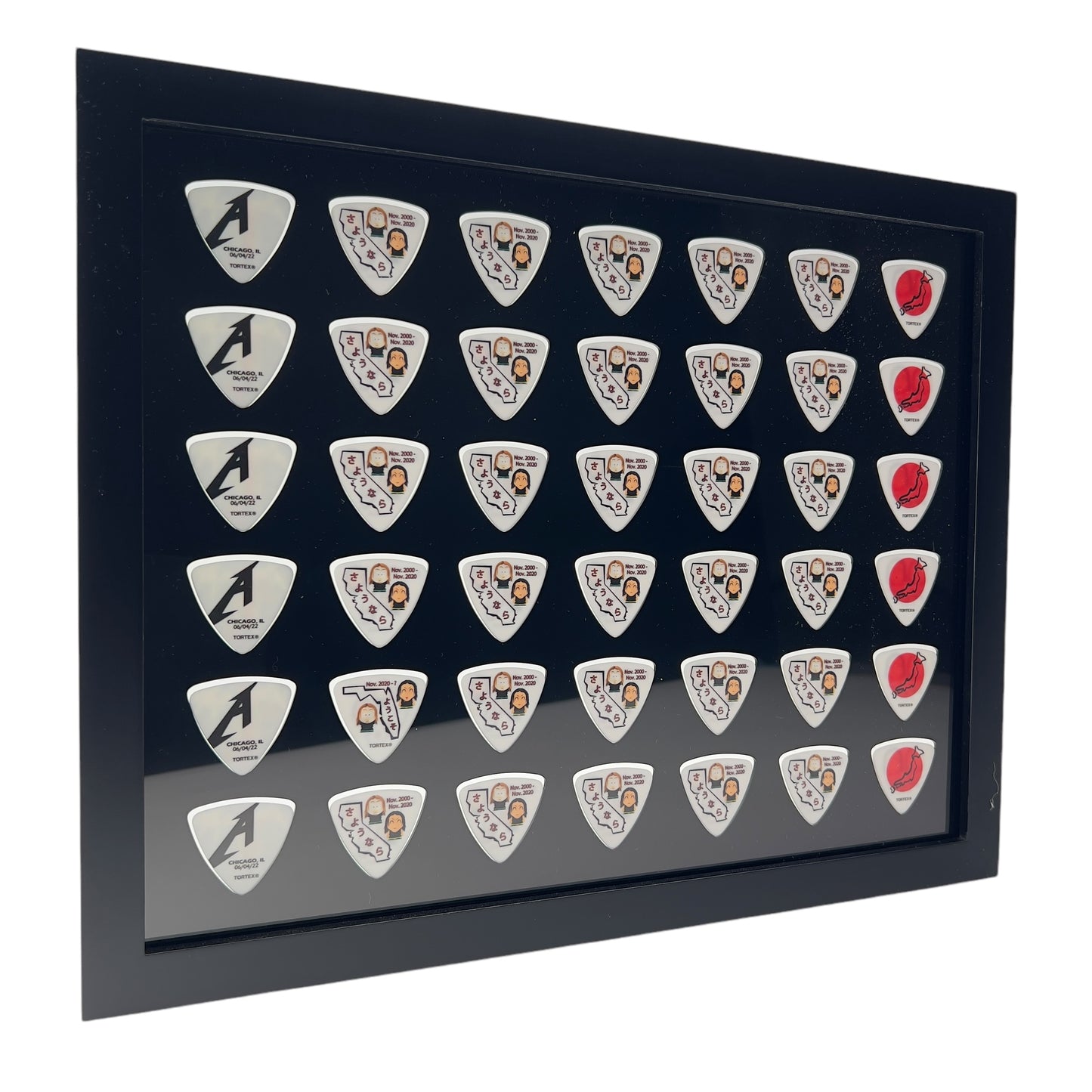 11" x 14" #346 TRIANGLE BASS Guitar Pick Display - BLACK