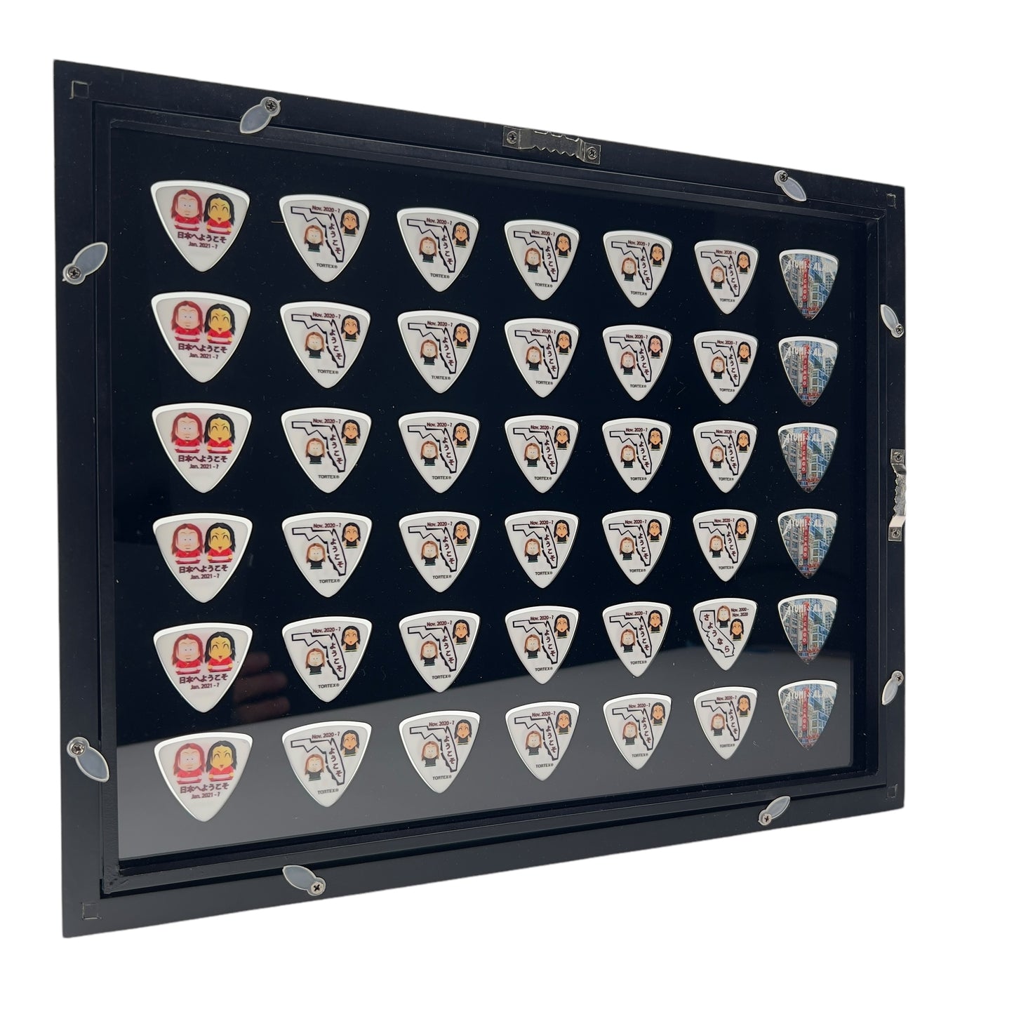 11" x 14" #346 TRIANGLE BASS Guitar Pick Display - BLACK