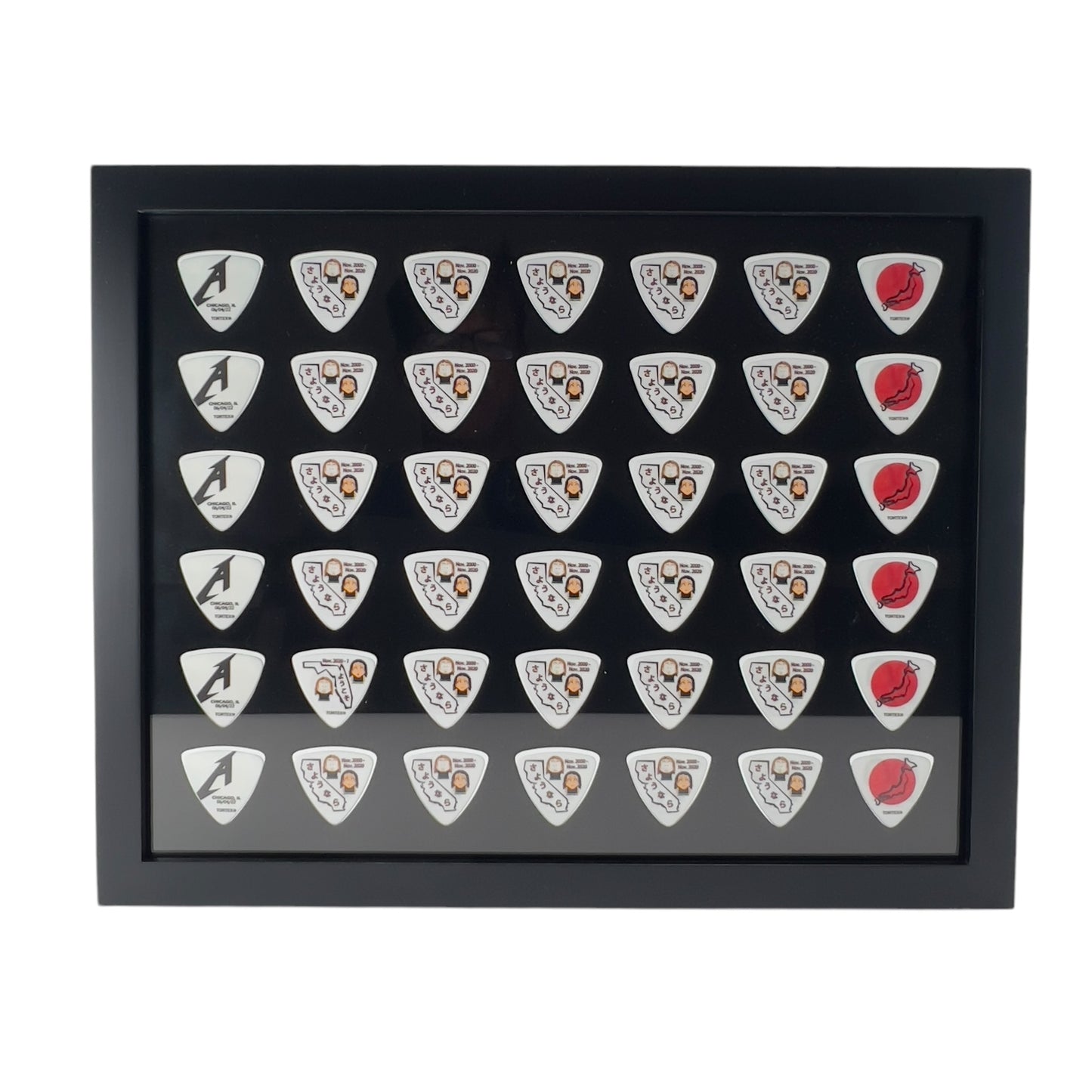 11" x 14" #346 TRIANGLE BASS Guitar Pick Display - BLACK