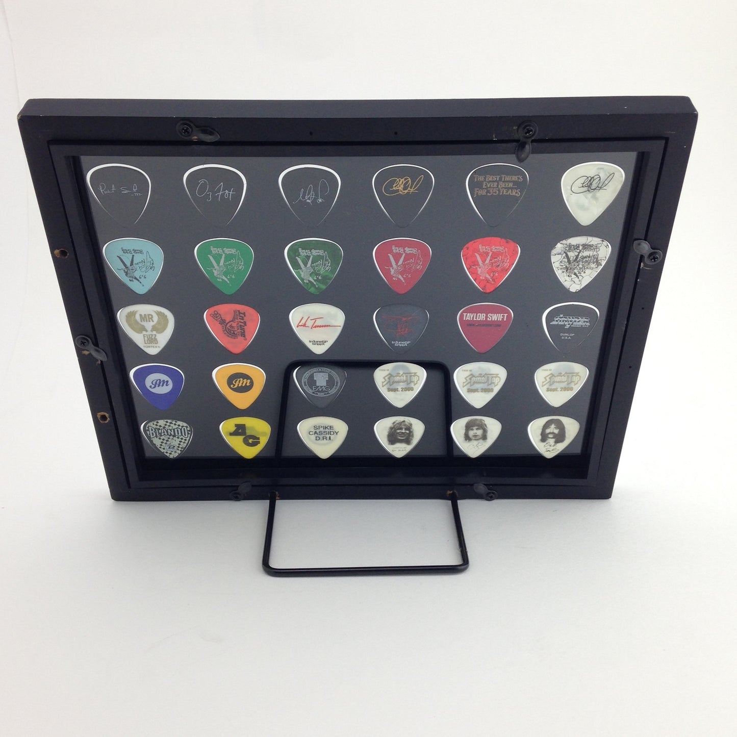 8" x 10" Horizontal Guitar Pick Display Frame - Black - HOLDS 30 PICKS