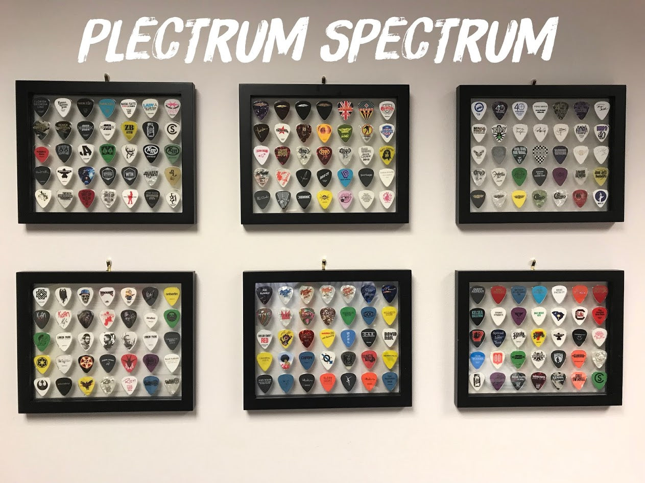 BEST SELLER - 8" x 10" Horizontal Guitar Pick Display Frame - Clear - Holds 35 Picks