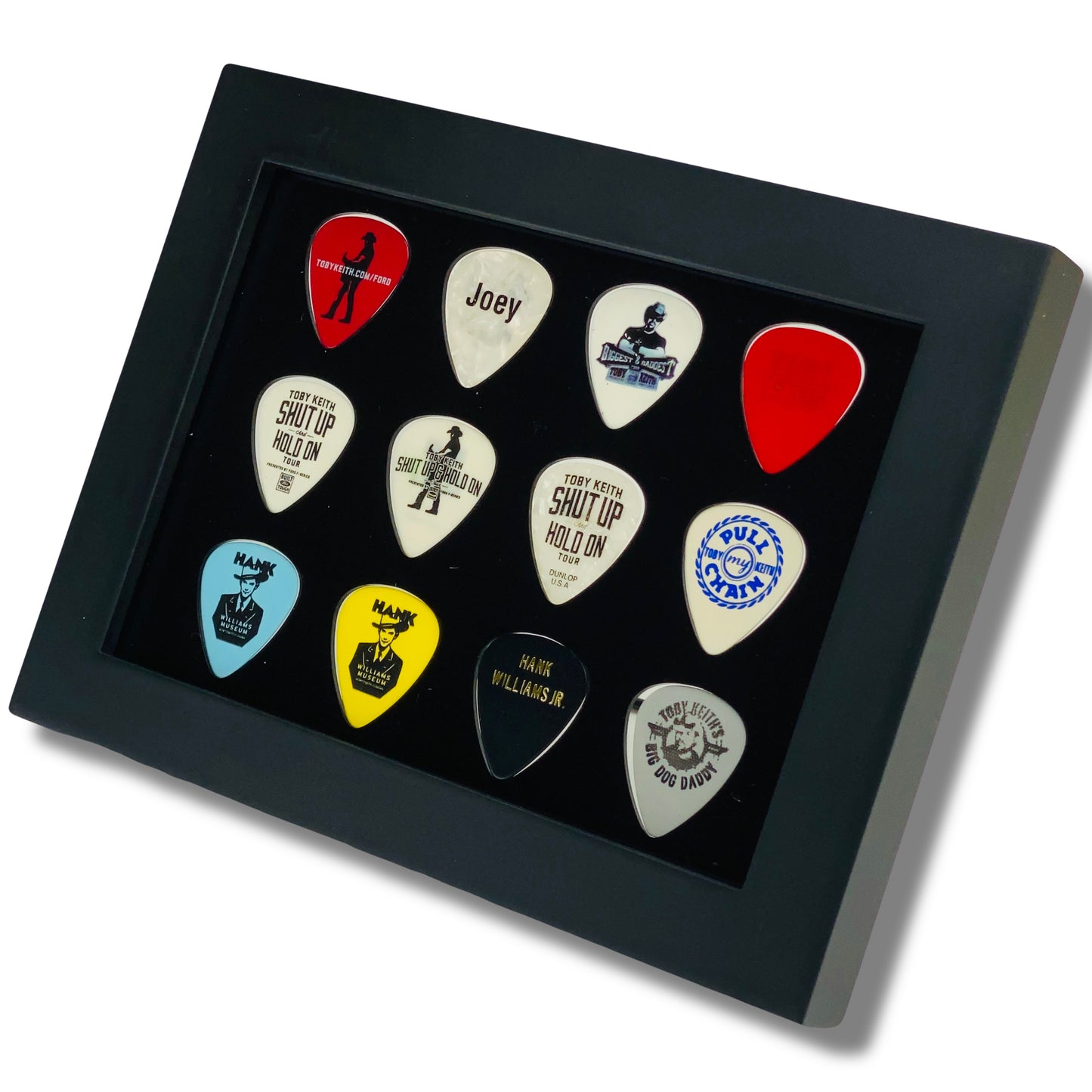 5" x 7" BLACK Horizontal - Holds 12 Standard Guitar Picks