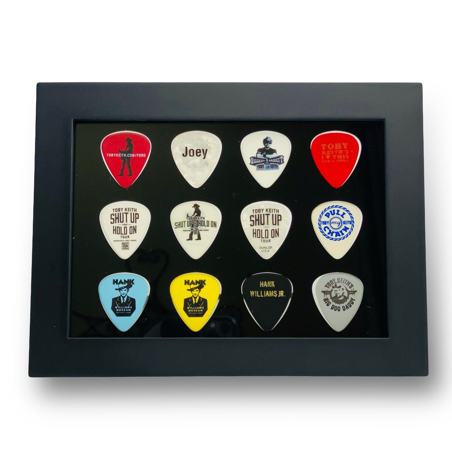 5" x 7" BLACK Horizontal - Holds 12 Standard Guitar Picks