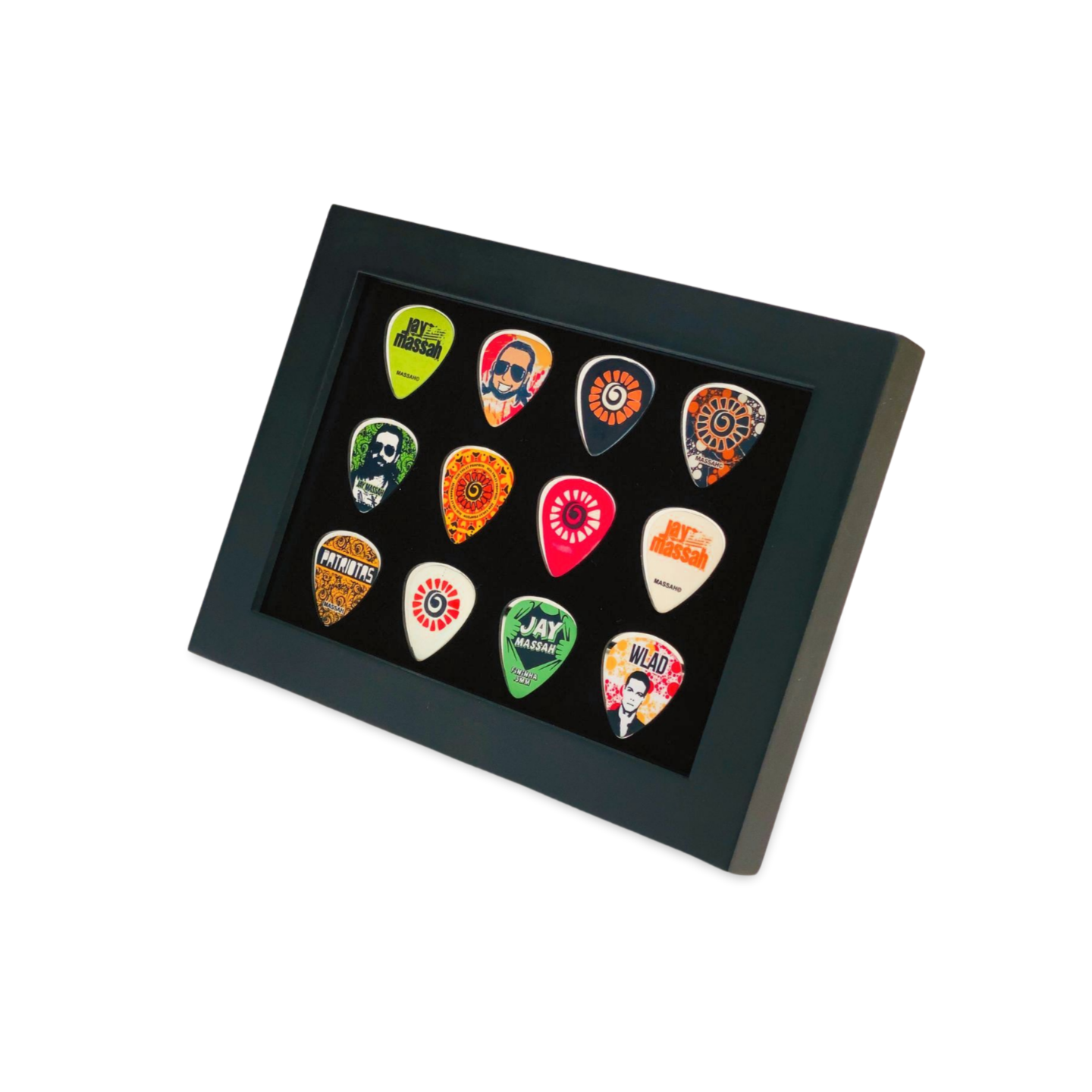 5" x 7" BLACK Horizontal - Holds 12 Standard Guitar Picks