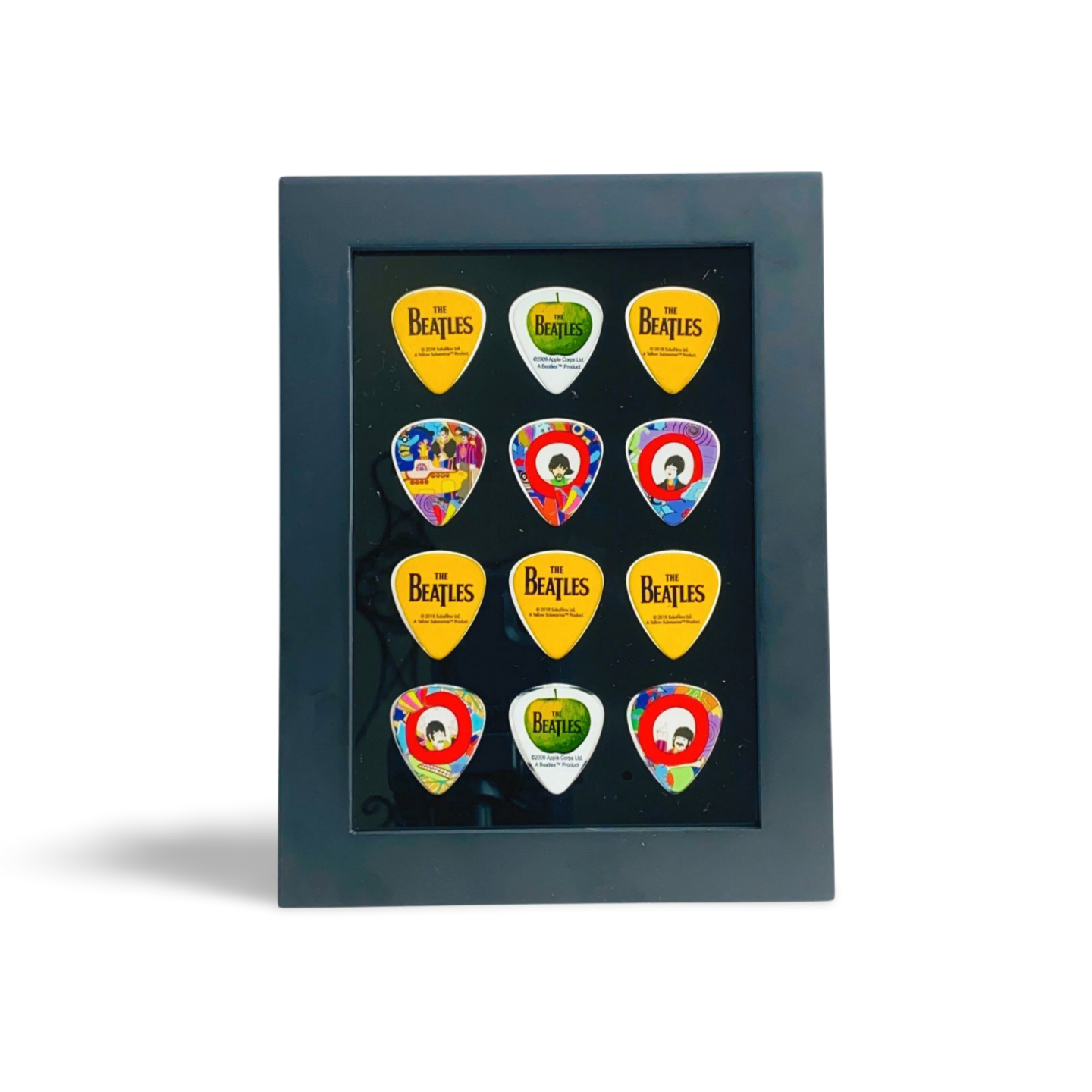 5" x 7" BLACK Vertical Guitar Pick Display - Holds 12 Standard Guitar Picks