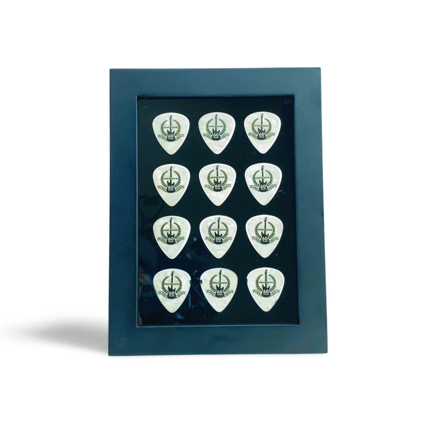 5" x 7" BLACK Vertical Guitar Pick Display - Holds 12 Standard Guitar Picks