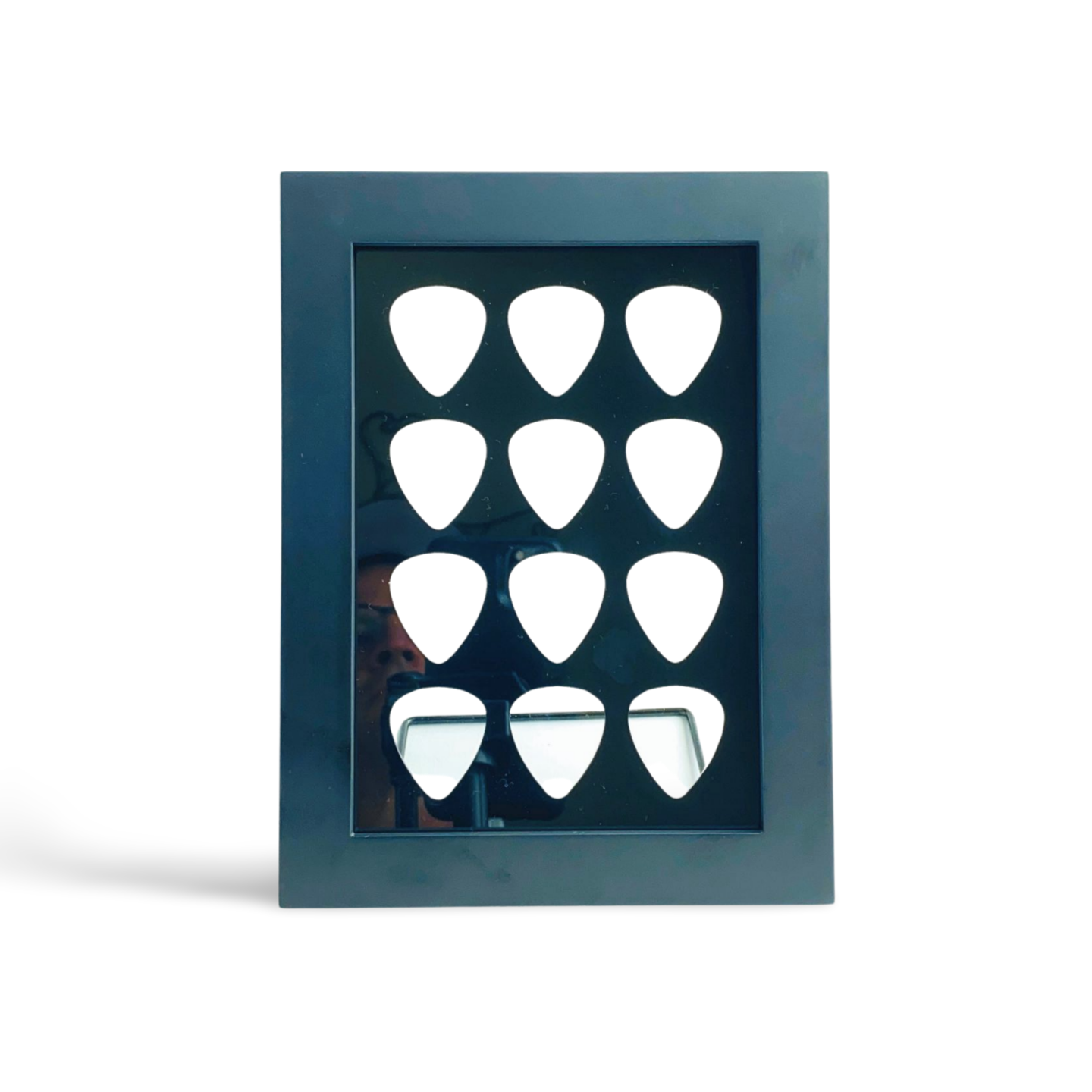 5" x 7" BLACK Vertical Guitar Pick Display - Holds 12 Standard Guitar Picks