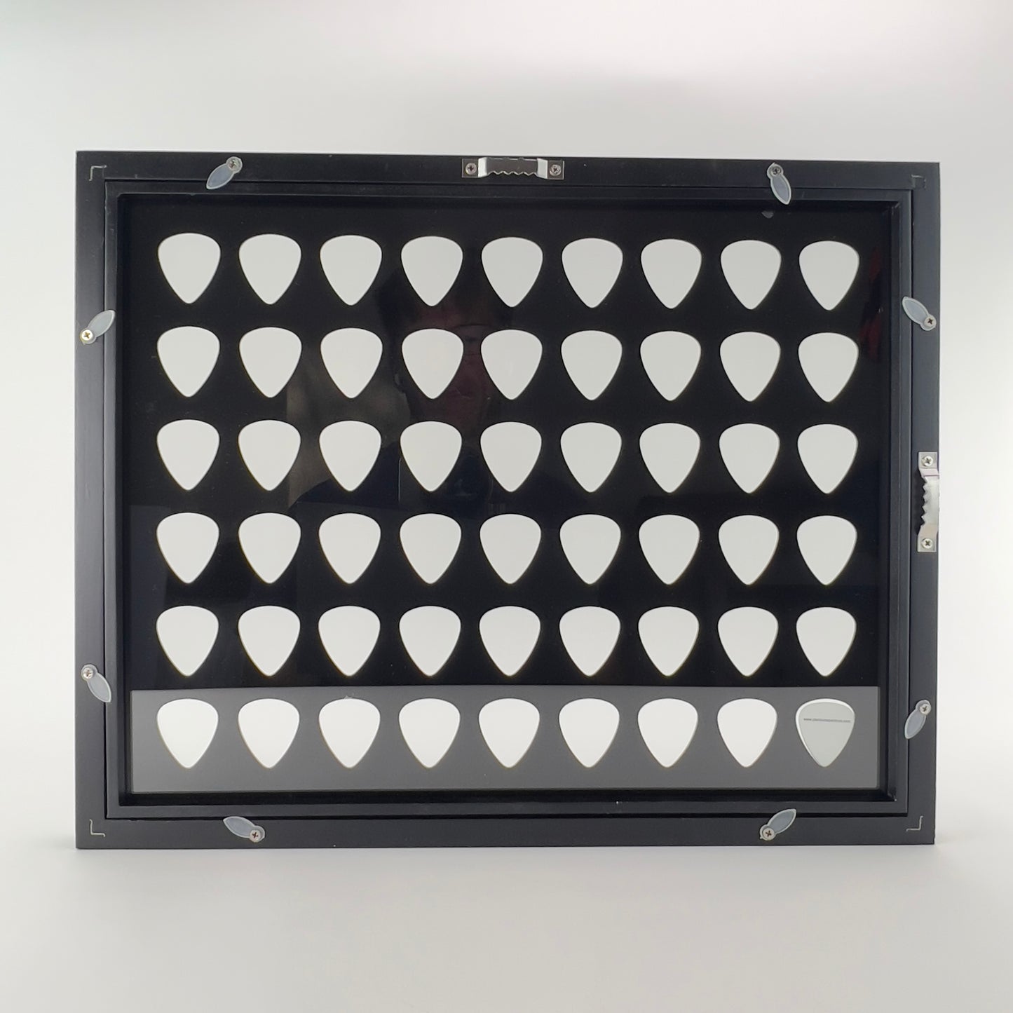 Black 11" x 14" Guitar Pick Display - Holds 54 Picks - FRAME INCLUDED!