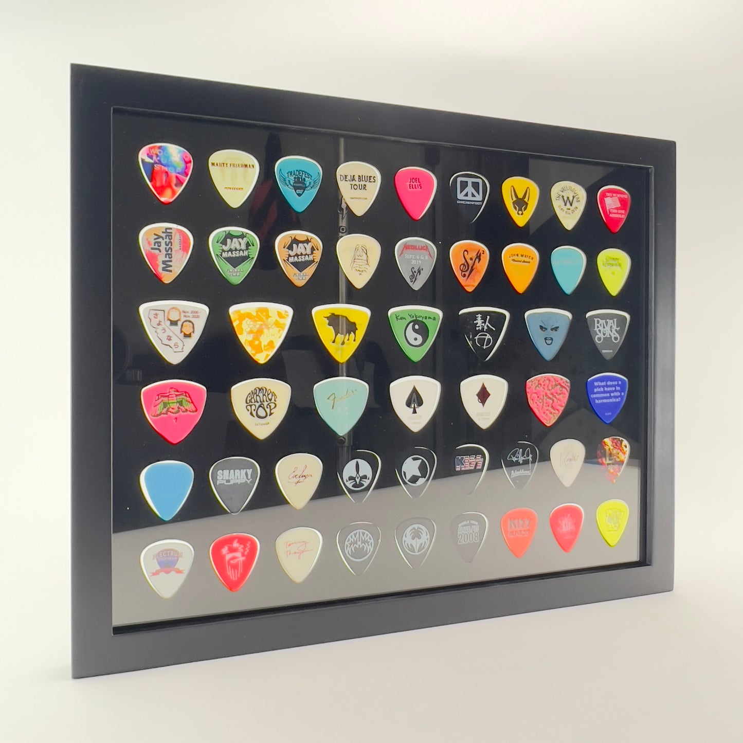 11" x 14" Combination Guitar Pick/Bass Pick Display - BLACK