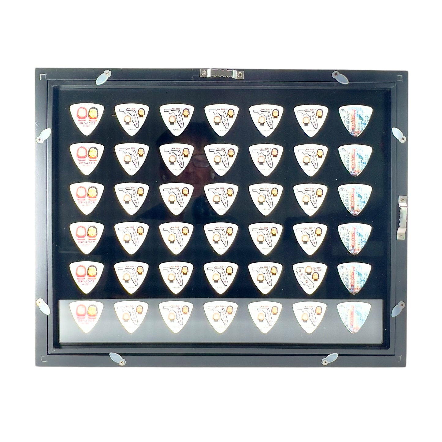 11" x 14" #346 TRIANGLE BASS Guitar Pick Display - BLACK