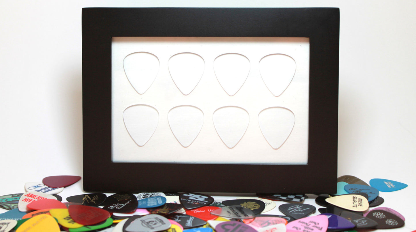 4" x 6" CLEAR Guitar Pick Display - Horizontal - Holds 8  Picks