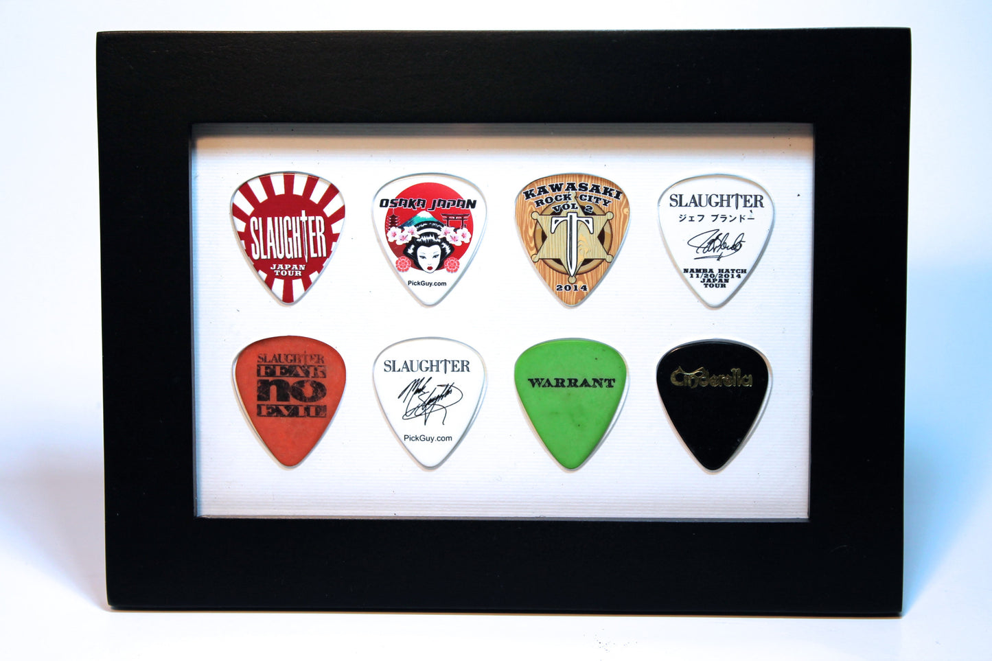 4" x 6" CLEAR Guitar Pick Display - Horizontal - Holds 8  Picks