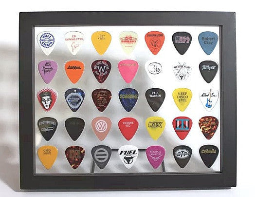 !!!! BEST SELLER !!!!     8" x 10" Horizontal Guitar Pick Display Frame - Clear - Holds 35 Picks