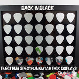 8" x 10" Horizontal Guitar Pick Display Frame - BLACK - Holds 35 Guitar Picks
