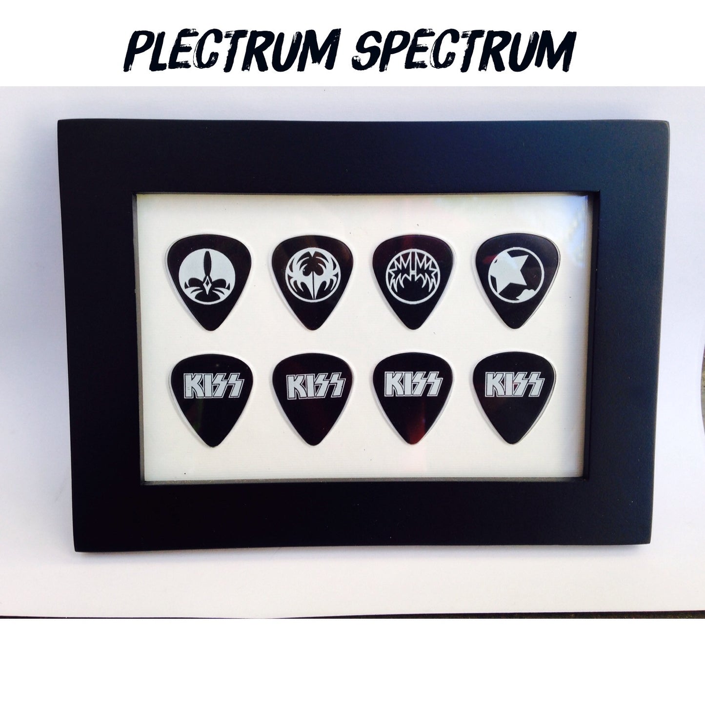 4" x 6" CLEAR Guitar Pick Display - Horizontal - Holds 8  Picks