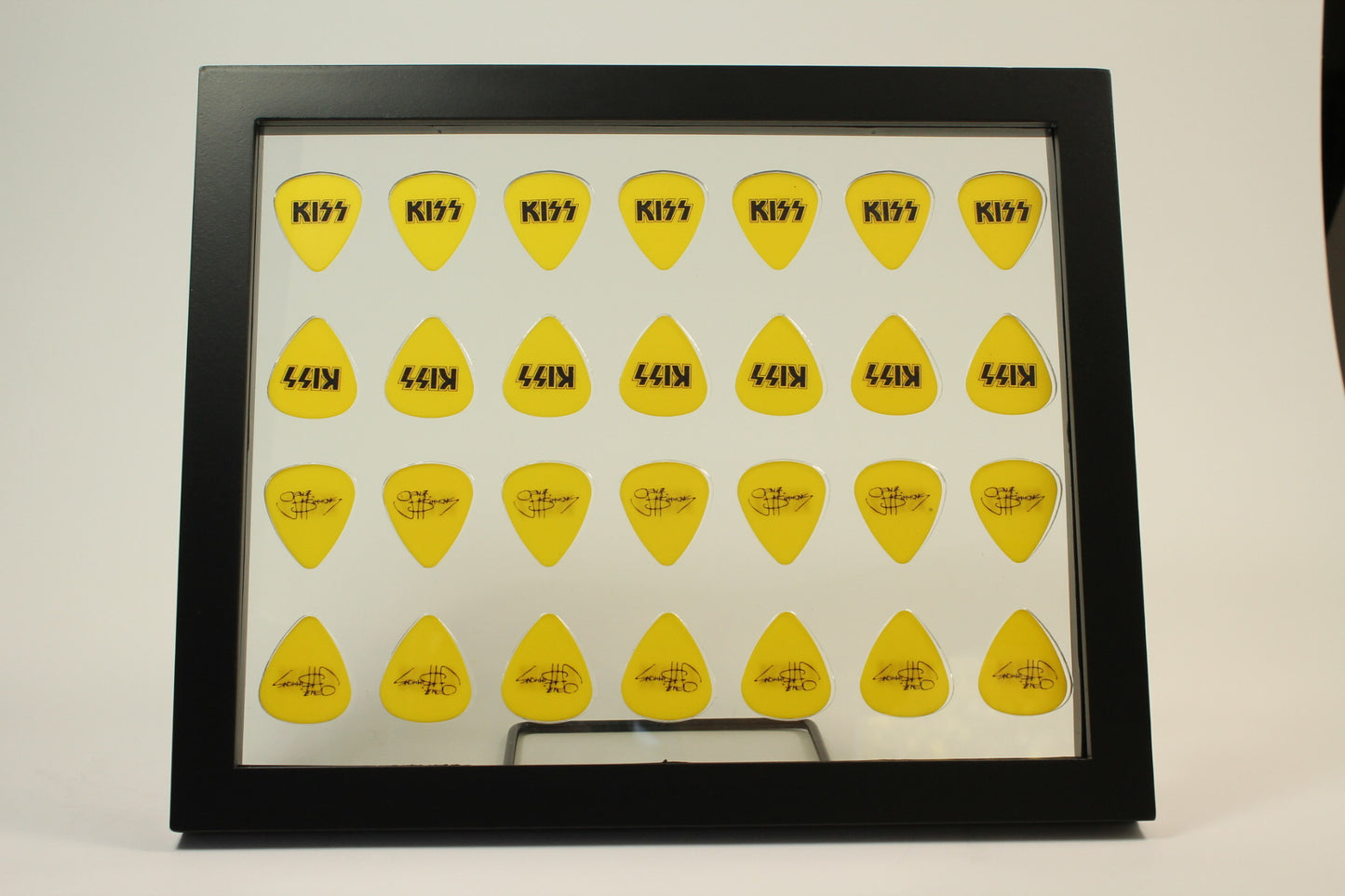 8" x 10" Mirror Horizontal Guitar Pick Display Frame - CLEAR - Holds 28 Standard Guitar Picks