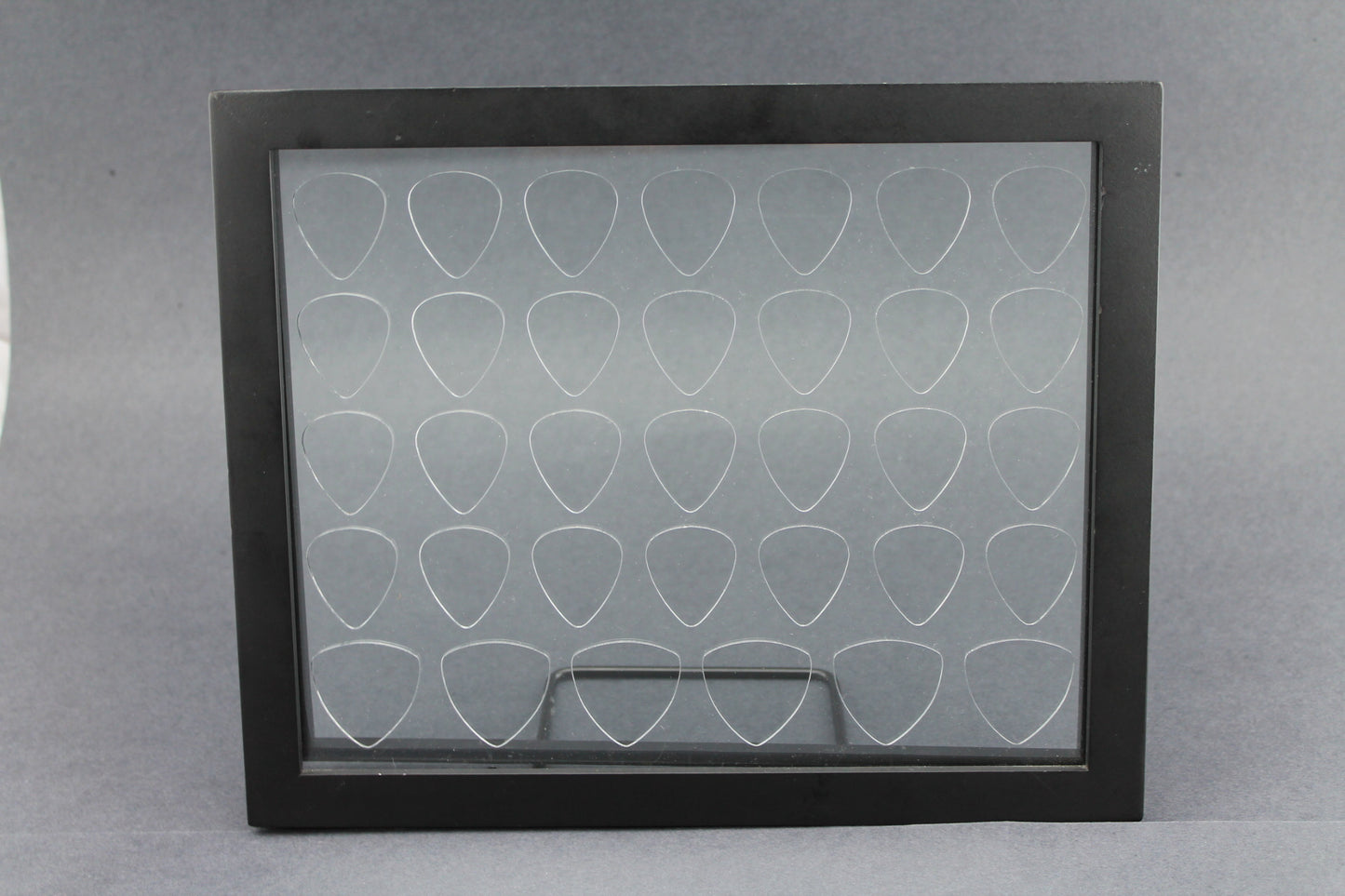 8" x 10" COMBO Horizontal Guitar Pick Display Frame - CLEAR - Holds 28 Regular BASS Picks and 6 Bass Guitar Picks