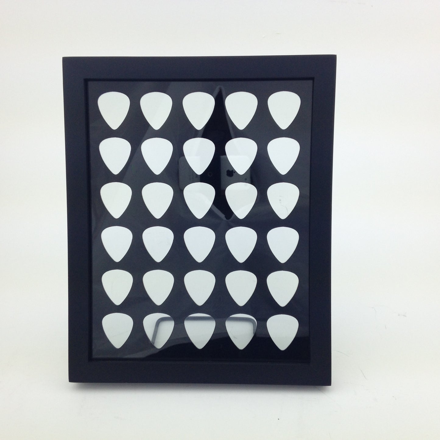 8" x 10" Vertical Guitar Pick Display Frame - BLACK - Holds 30 Guitar Picks