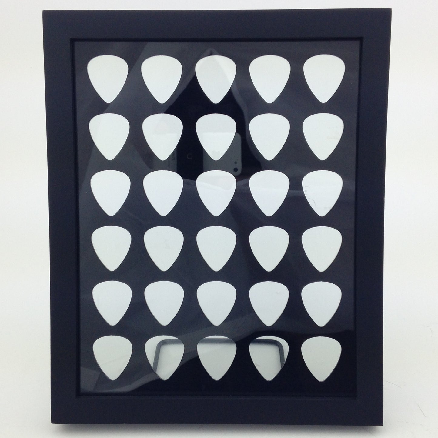 8" x 10" Vertical Guitar Pick Display Frame - BLACK - Holds 30 Guitar Picks