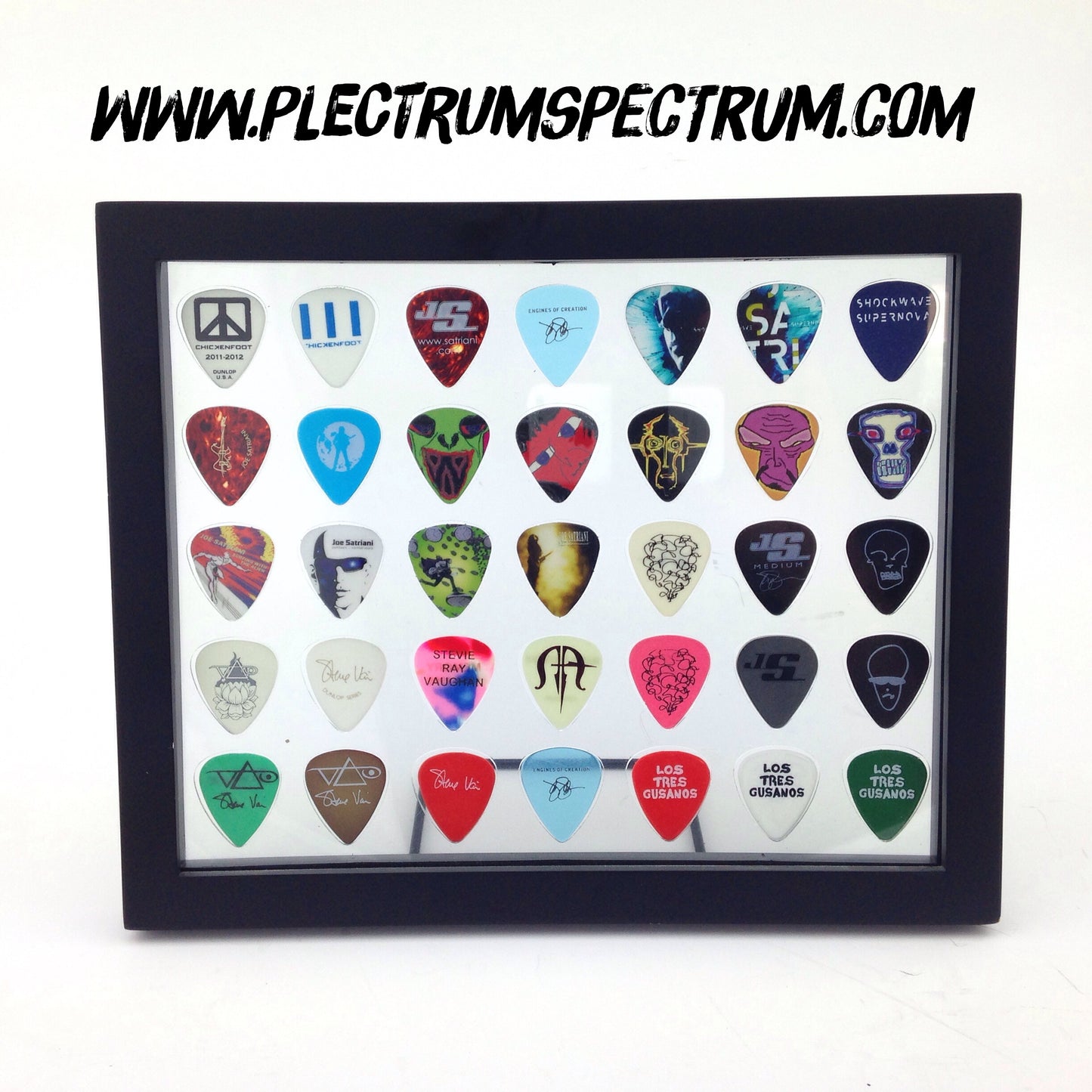 !!!! BEST SELLER !!!!     8" x 10" Horizontal Guitar Pick Display Frame - Clear - Holds 35 Picks