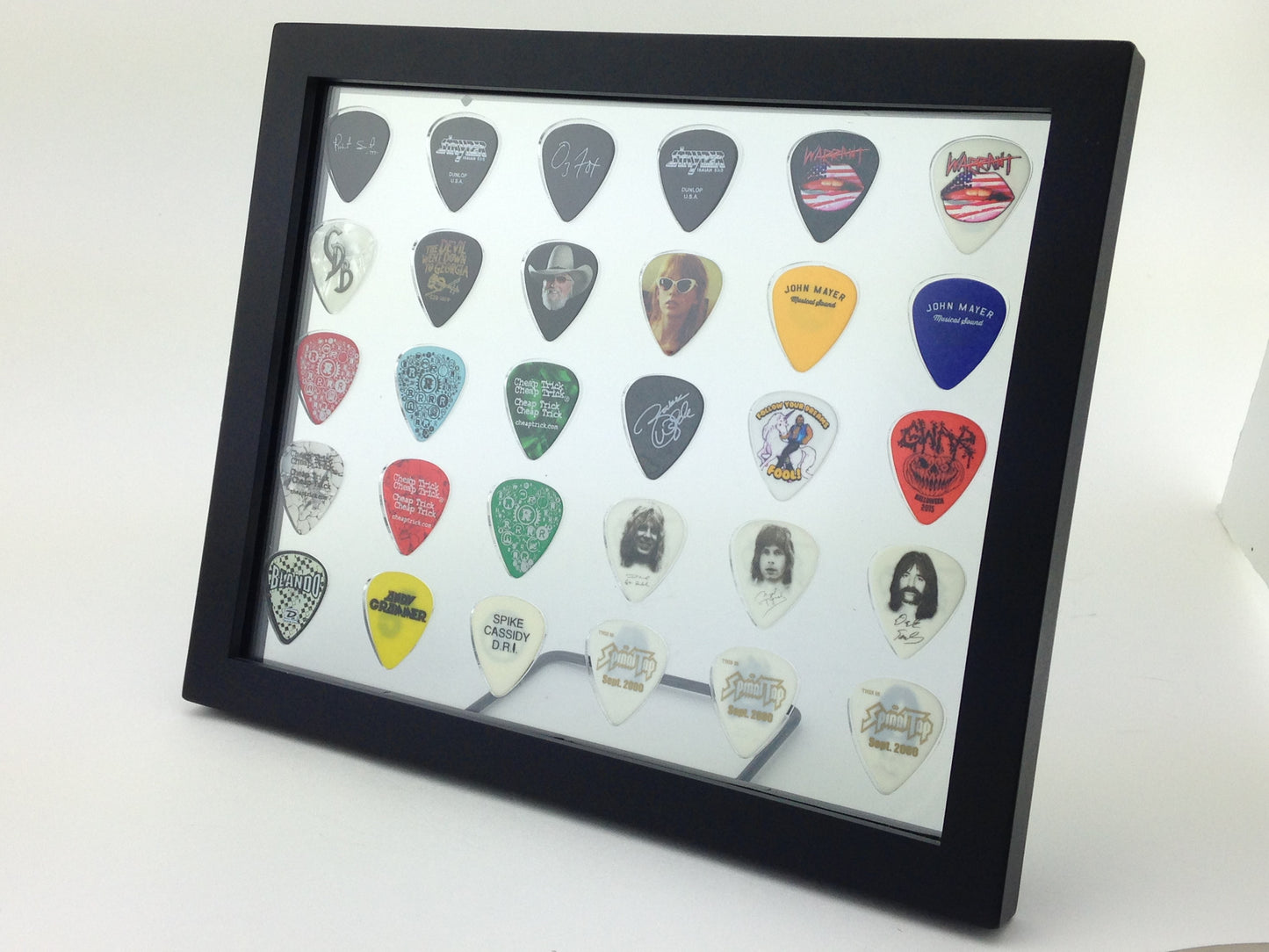 8" x 10" Horizontal Guitar Pick Display Frame - Clear - HOLDS 30 PICKS